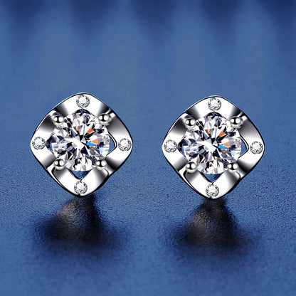 Fashion Clover Moissanite Earrings 2ct