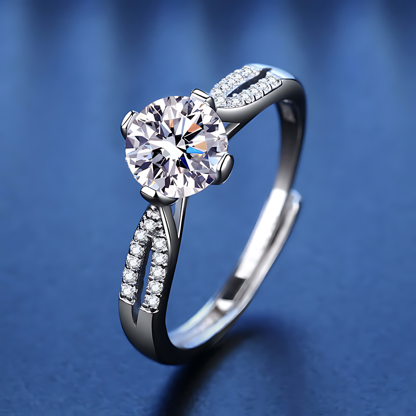 Couple's Moissanite Diamond Ring 1.0ct