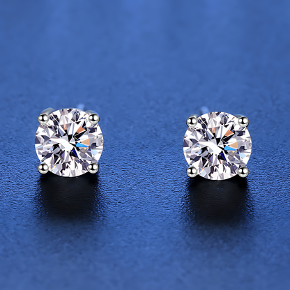 Classic Four Claw Moissanite Stud Earrings