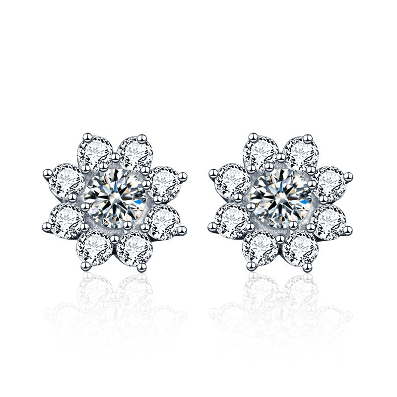 Sunflower 0.5ct Moissanite Earrings