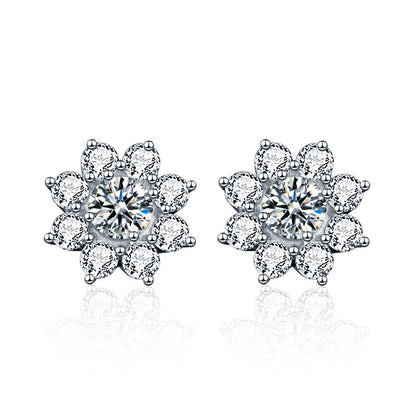 Sunflower 0.5ct Moissanite Earrings