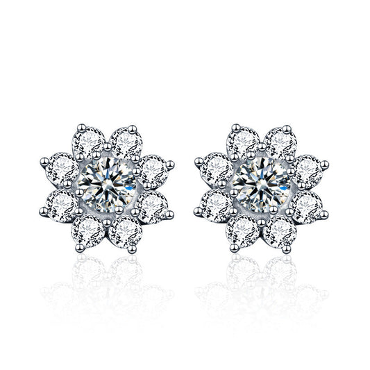 Sunflower 0.5ct Moissanite Earrings