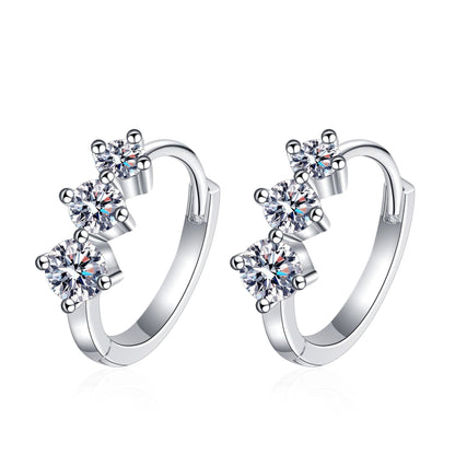 Moissanite Hoop Earrings 0.72ct