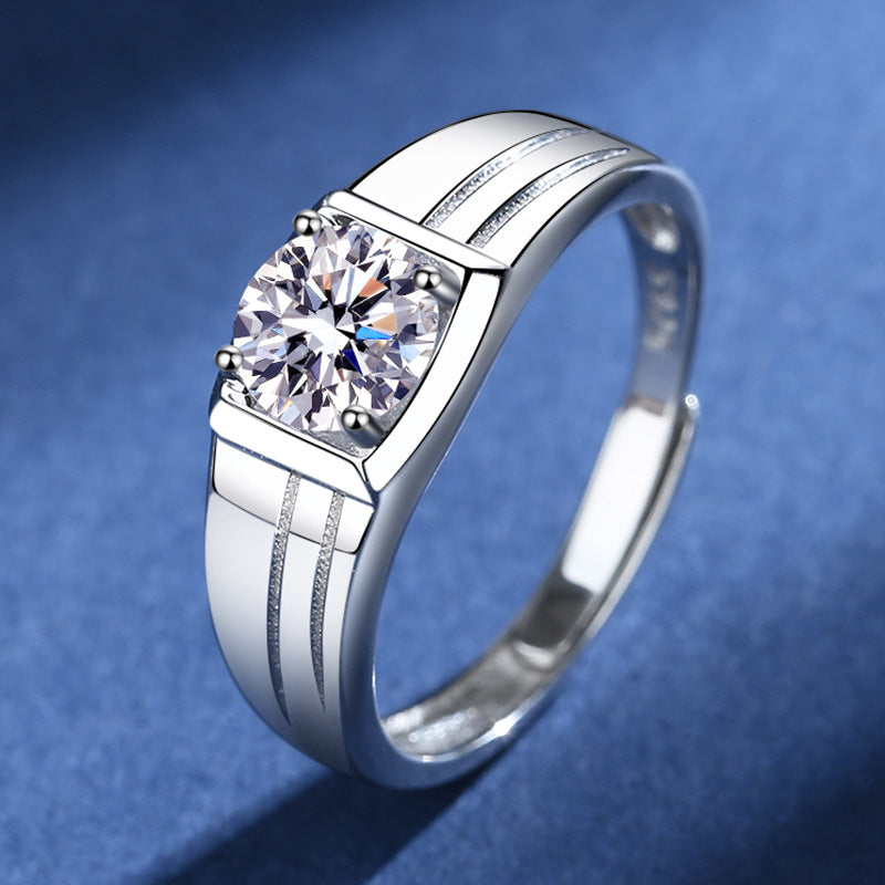 Men's 1.0ct Moissanite Ring