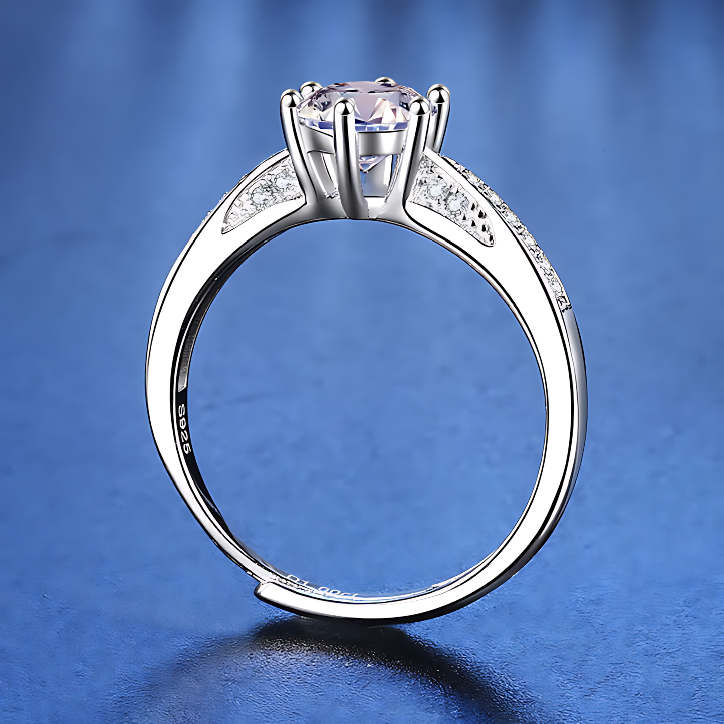 Couple's Stacked Moissanite Diamond 1.0ct Ring