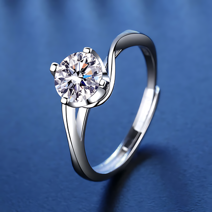 Twisted Flower Moissanite Ring 1.0ct