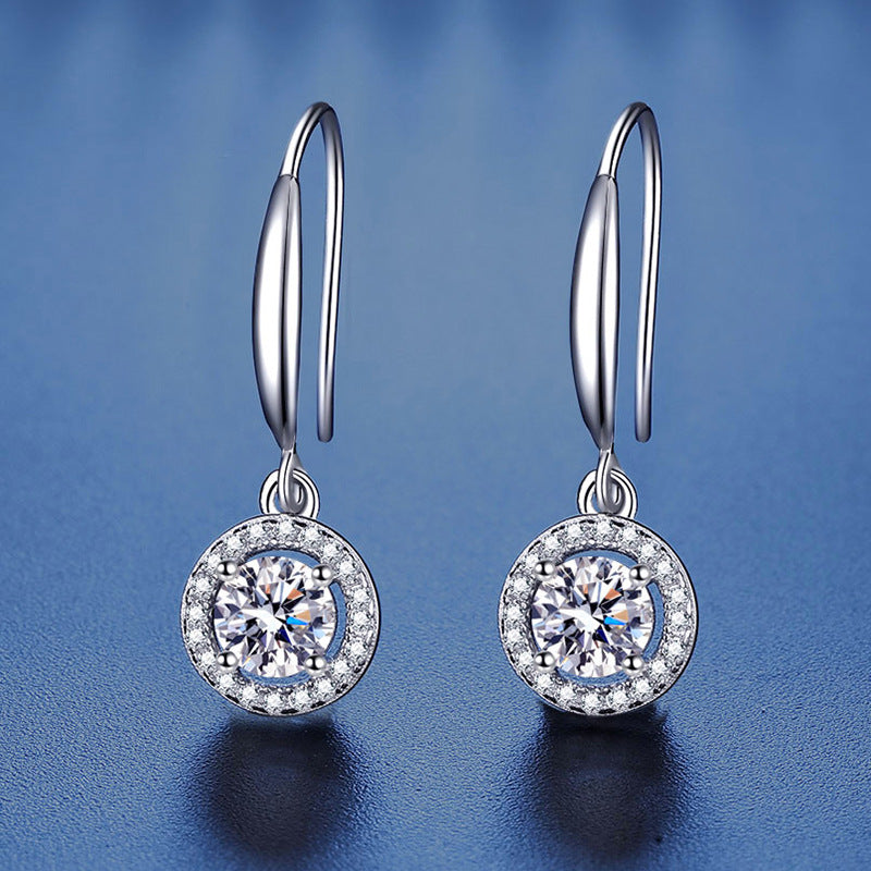 Round Moissanite Earrings 0.5ct