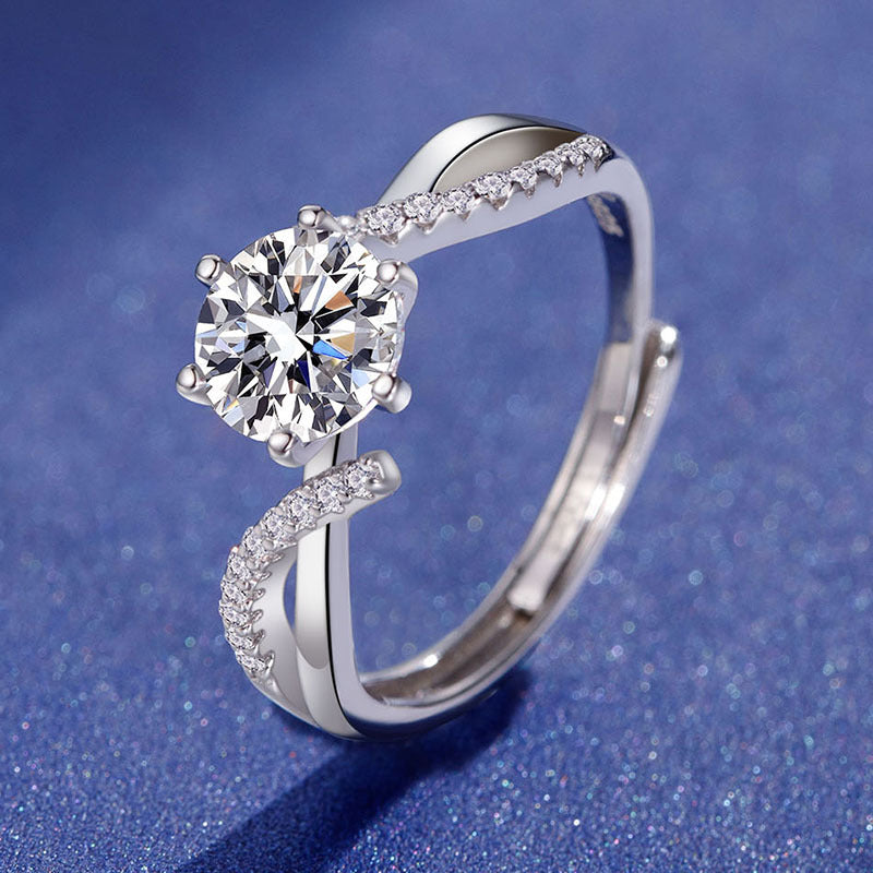 Simple Classic Crossover 1.0ct Ring