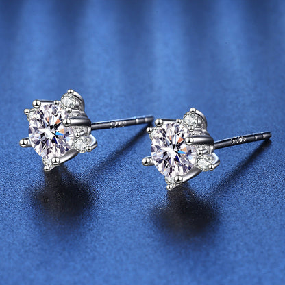 Diamond Moissanite Stud Earrings 0.5ct