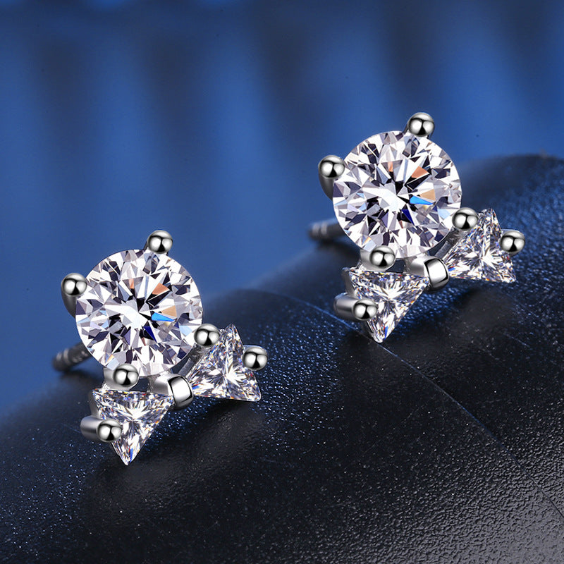 Six Claw Bow Moissanite Earrings 0.5ct