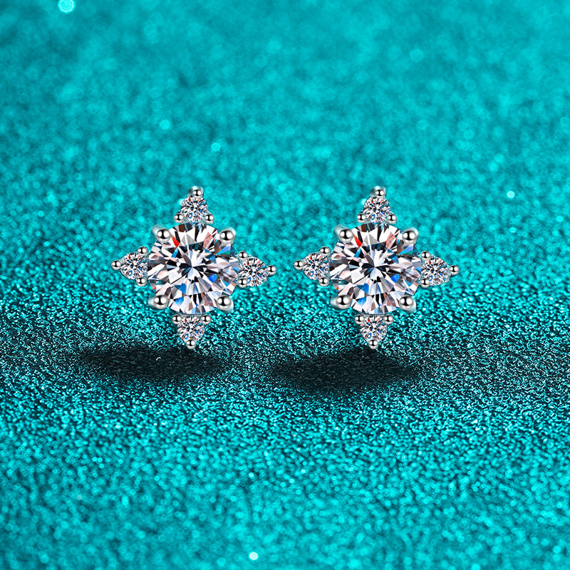 Lucky Clover Moissanite Earrings 1.0ct