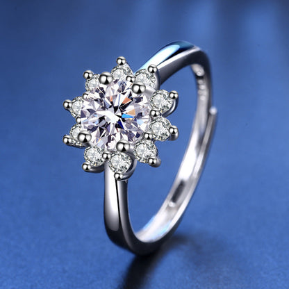 Sunflower Moissanite Diamond Ring 1.0ct