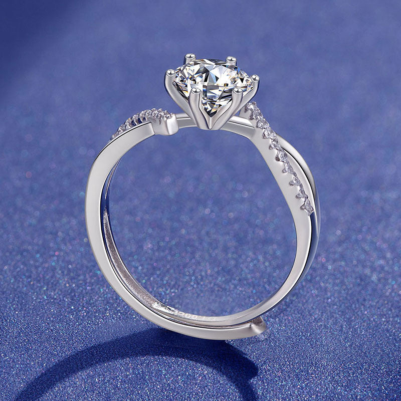 Simple Classic Crossover 1.0ct Ring