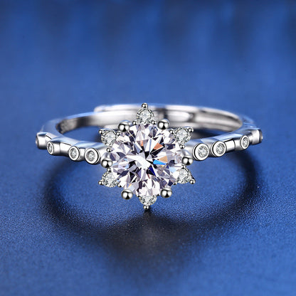 Snow Flower Moissanite Ring 1.0ct