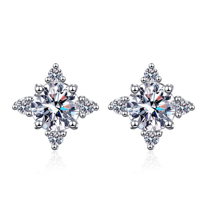 Lucky Clover Moissanite Earrings 1.0ct