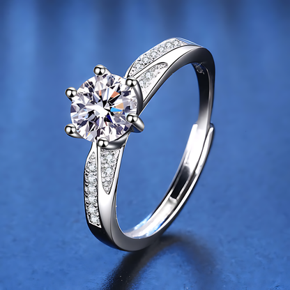 Couple's Stacked Moissanite Diamond 1.0ct Ring