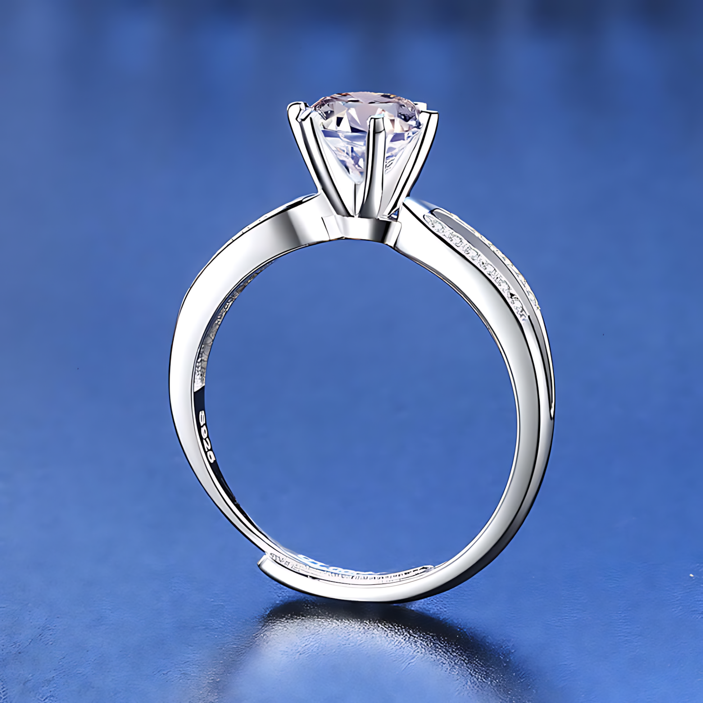 Double Row Moissanite Ring 1.0ct