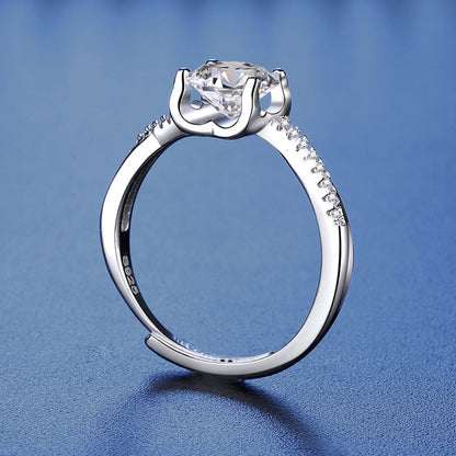 New Moissanite Cow Head Ring 1.0ct