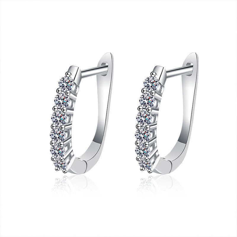 U-Shape 0.3ct Moissanite Earrings