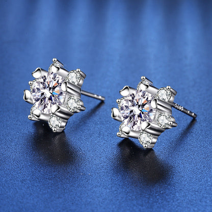 Snowflake Moissanite Earrings 1.0ct