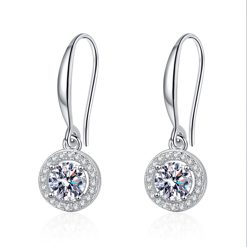 Round Moissanite Earrings 0.5ct