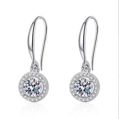 Round Moissanite Earrings 0.5ct