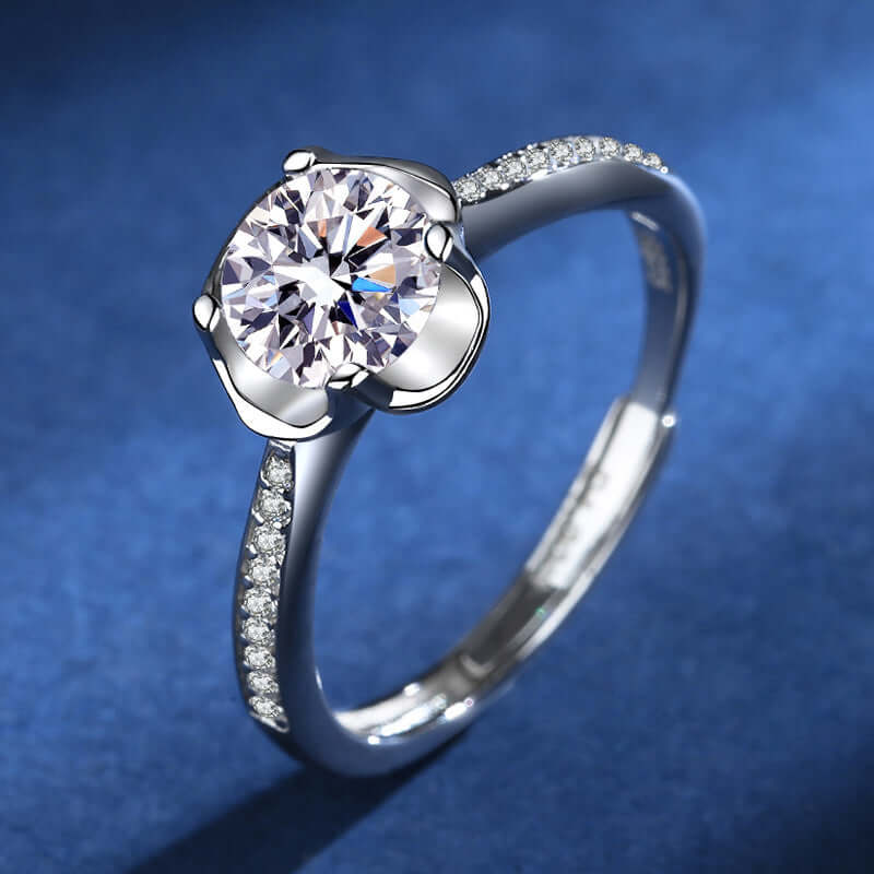 Four Leaf Clover Moissanite Ring 1.0ct