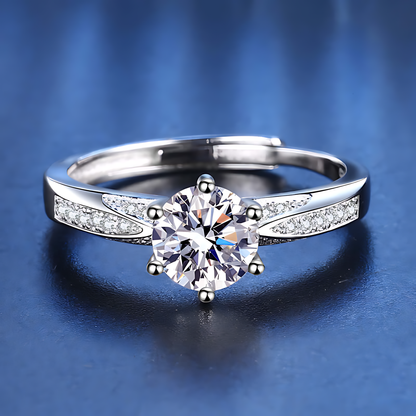 Couple's Stacked Moissanite Diamond 1.0ct Ring