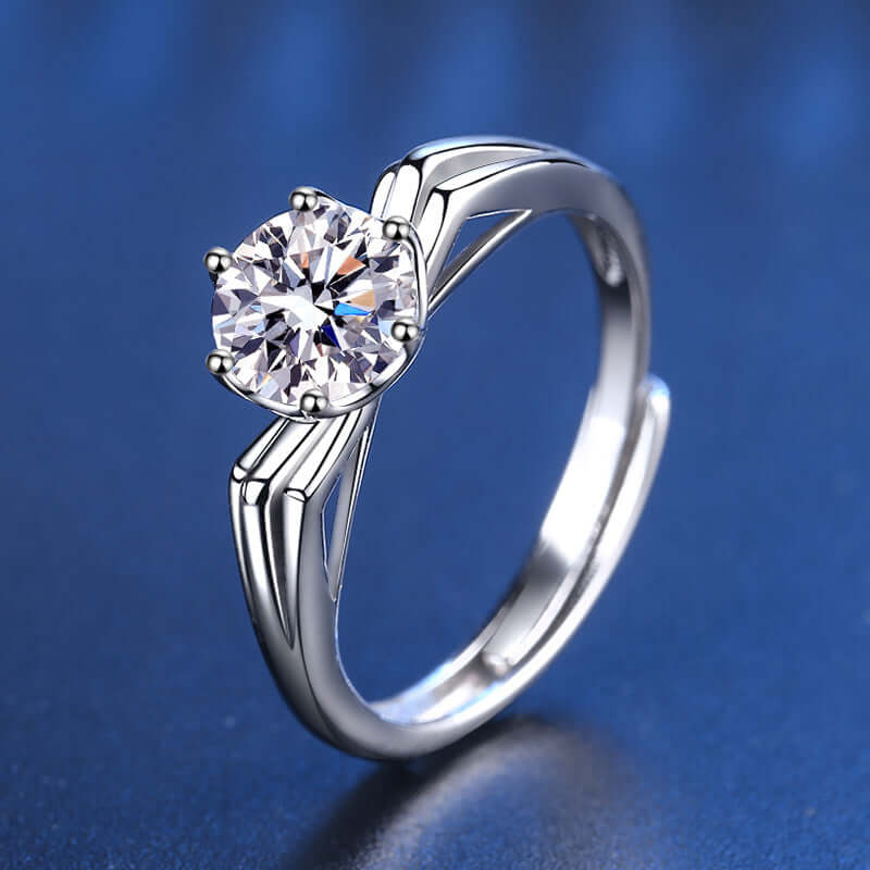 Kitten Paw Moissanite Diamond Ring 1.0ct