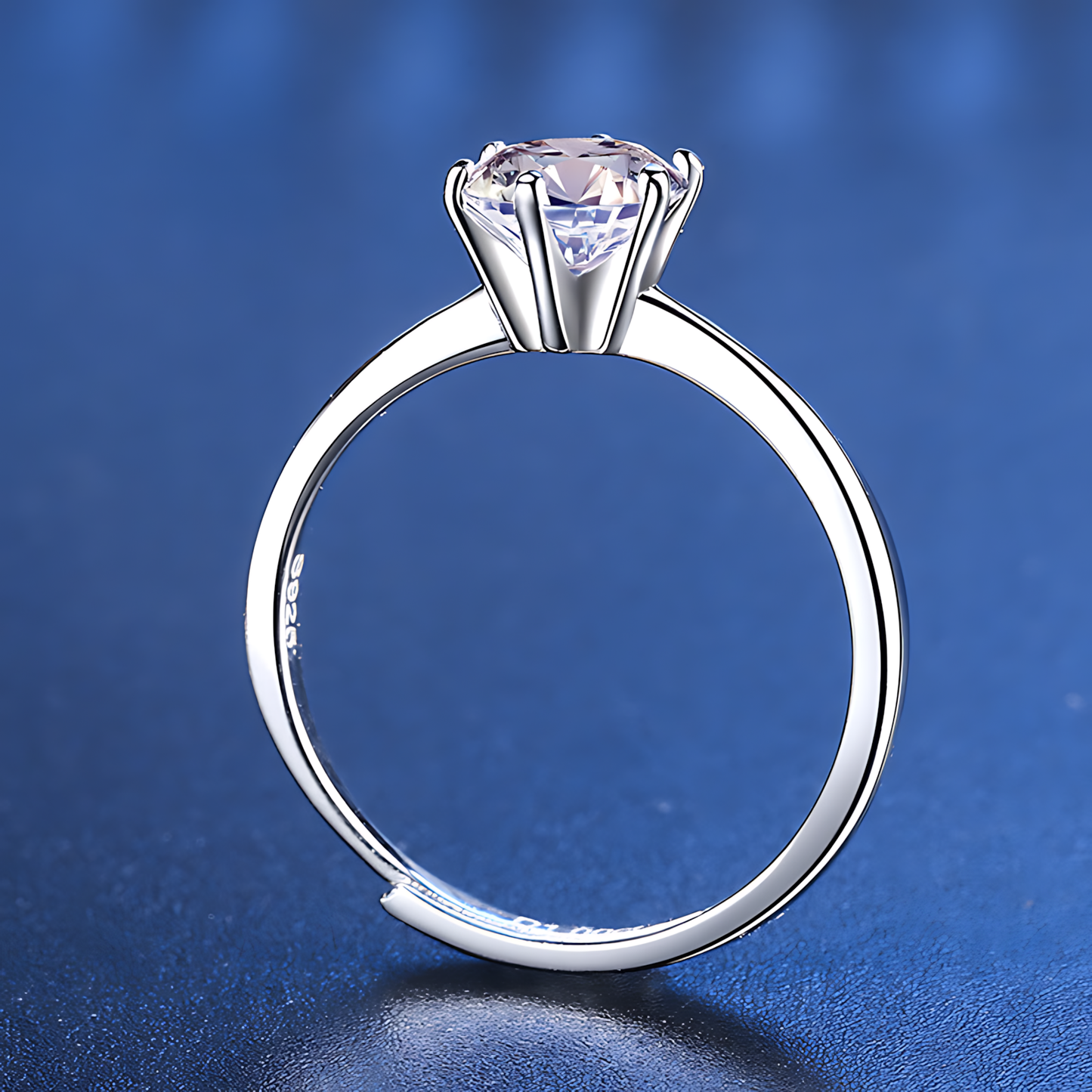 Simple 1.0ct Moissan Diamond Ring