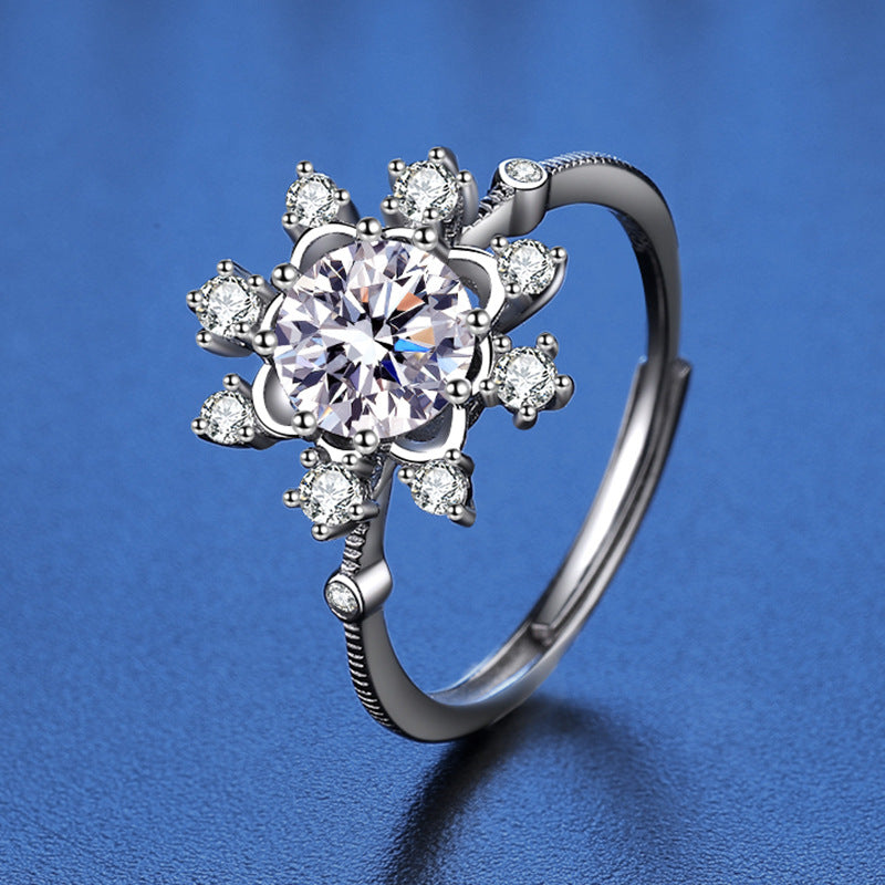 Snowflake Eight Claw Moissanite 1.0ct Ring