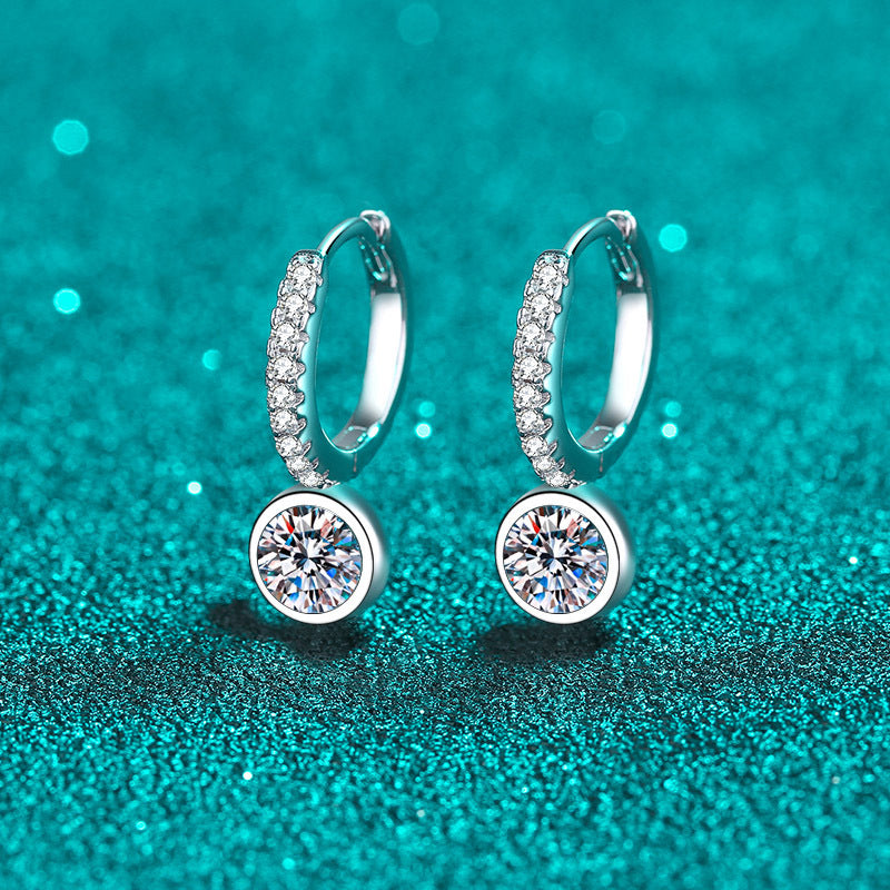 Compact Moissanite Earrings 1.0ct