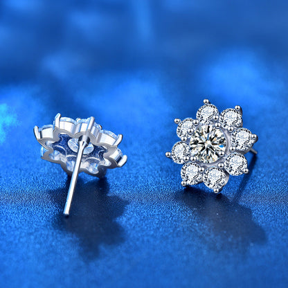 Sunflower 0.5ct Moissanite Earrings