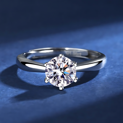 Classic Simple 1.0ct Moissanite Ring