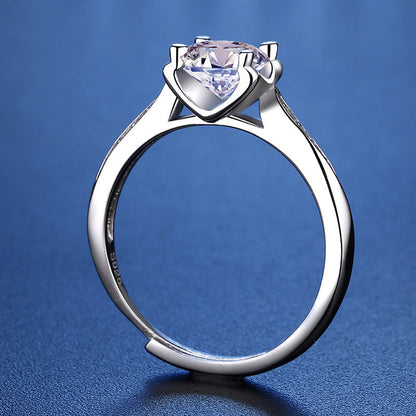 Square 1.0ct Moissanite Ring