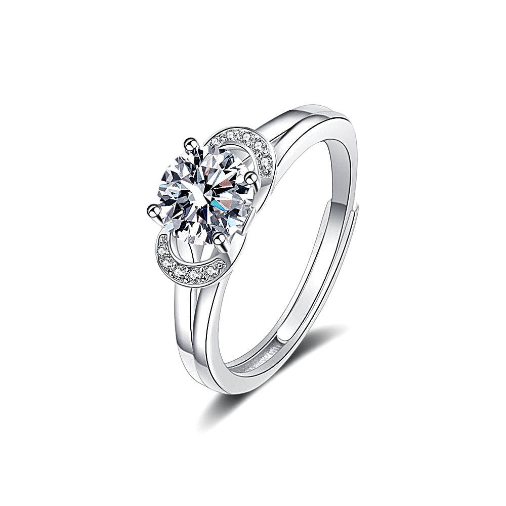 Princess Moissanite Petal Band 1.0ct