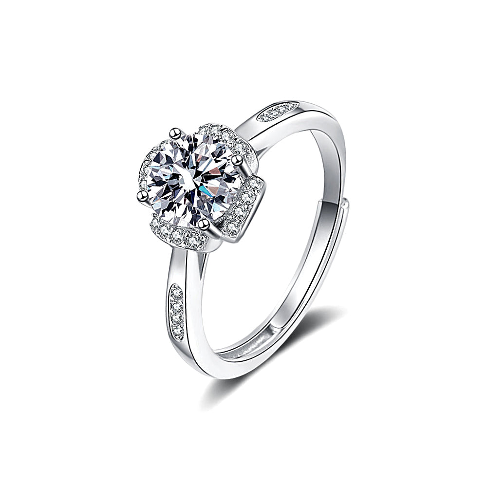 Royal Flower Moissanite 1.0ct Ring