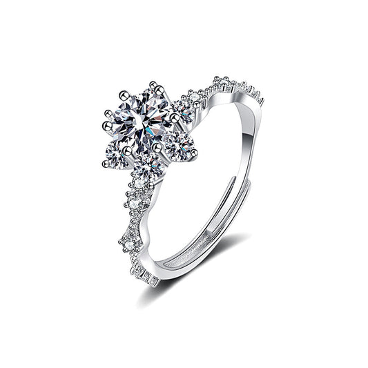 1.0ct Snowflake Moissanite Ring