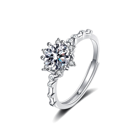 Snow Flower Moissanite Ring 1.0ct