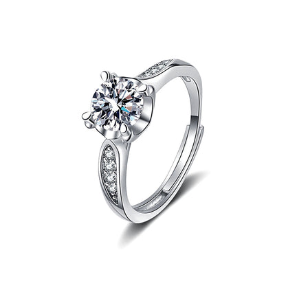 Square 1.0ct Moissanite Ring