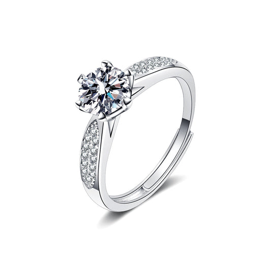 1.0ct Moissan Diamond Ring