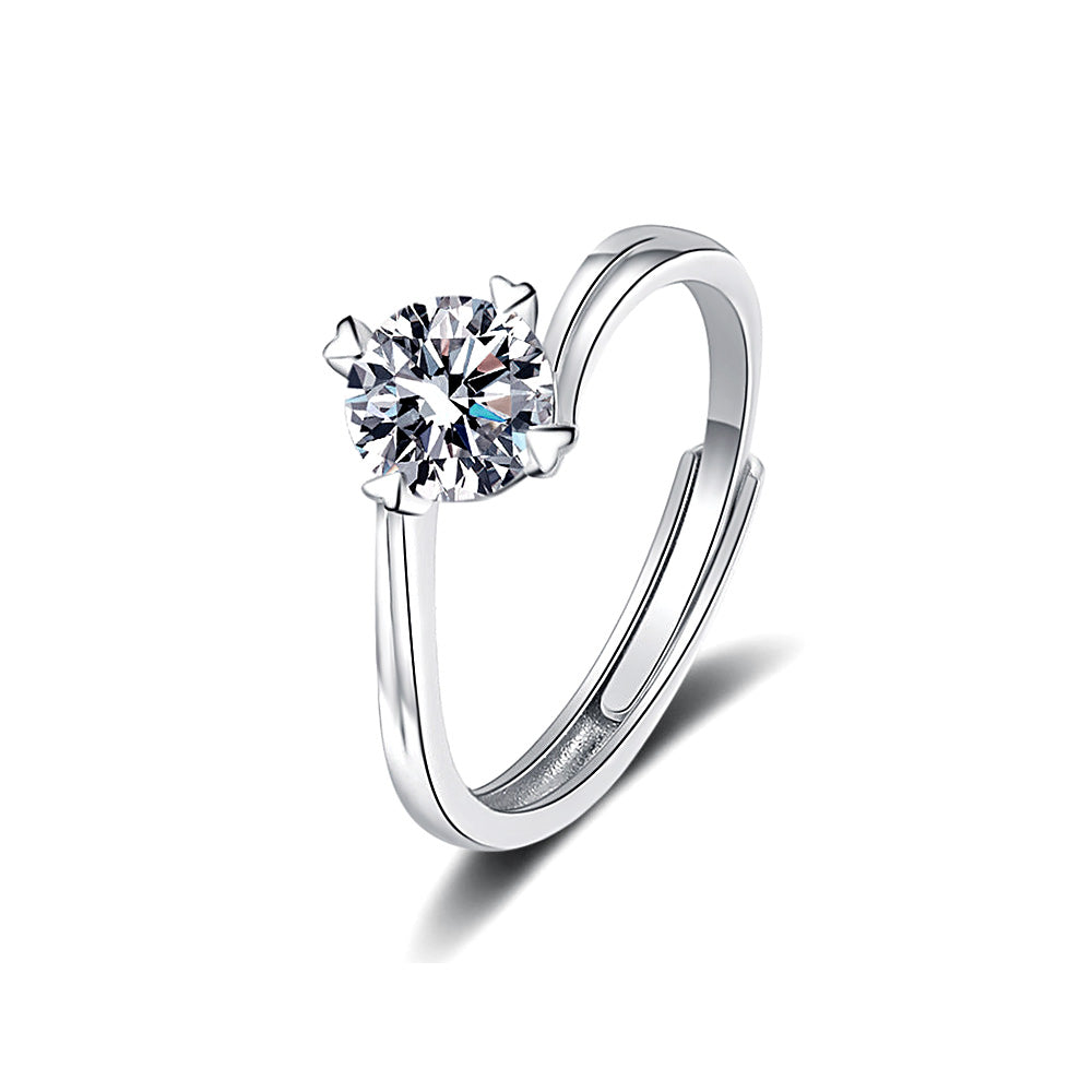 Twisted Heart Moissanite Ring 1.0ct