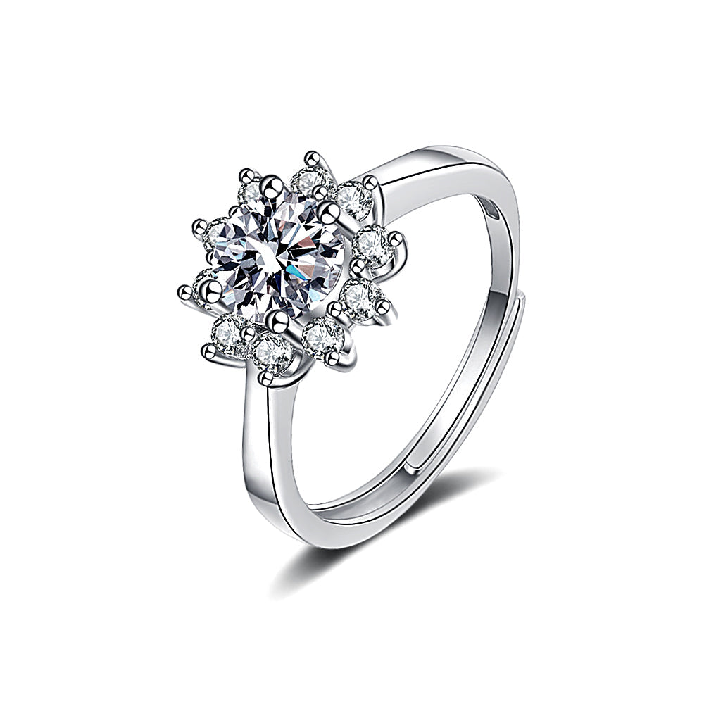 Sunflower Moissanite Diamond Ring 1.0ct