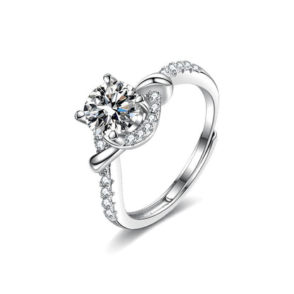 Twisted Moissanite Diamond Ring 1.0ct